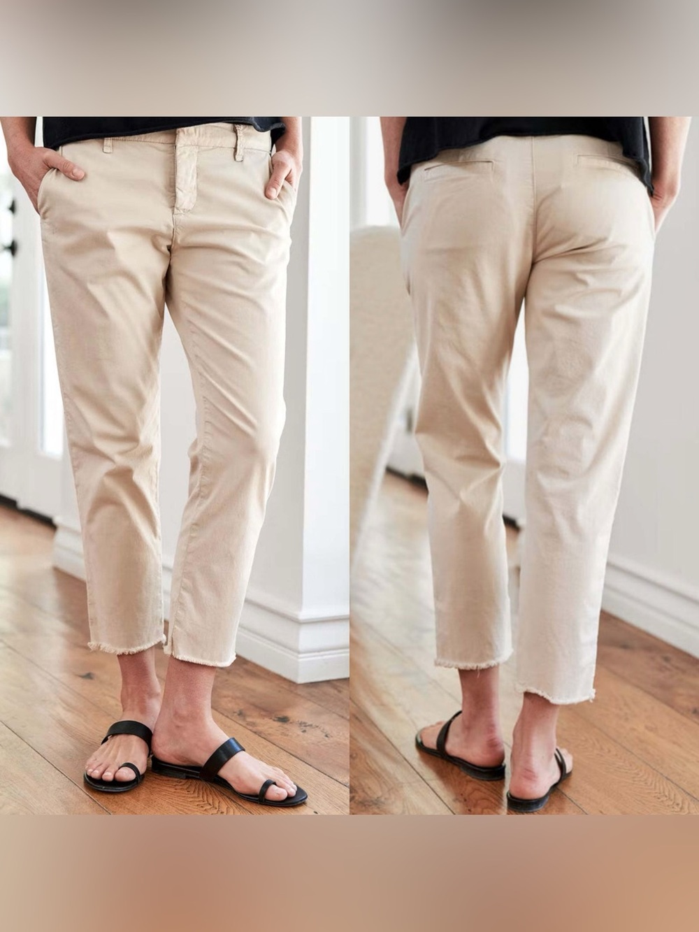 Frank & Eileen Khaki Wicklow Italian Chino Pant Size 4 $248